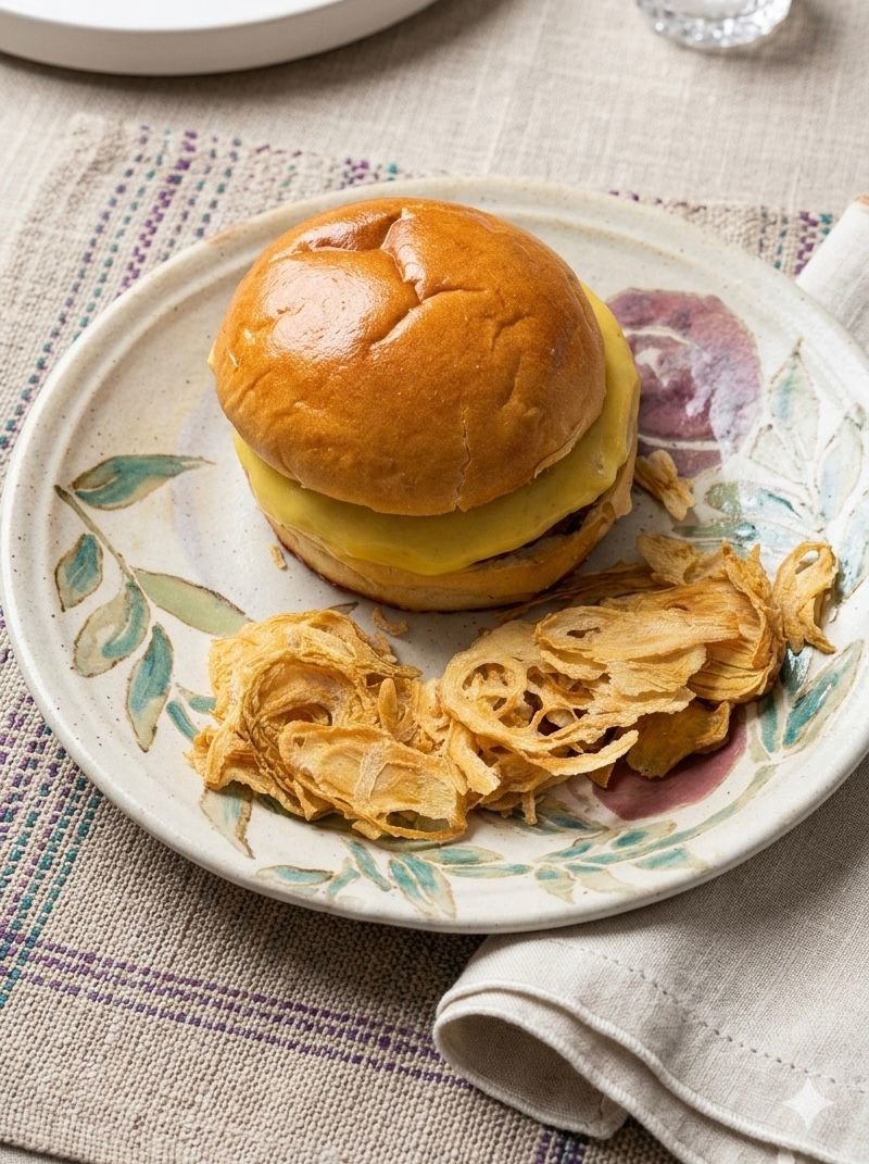 Hambúrguer com Crocante de Cebola
