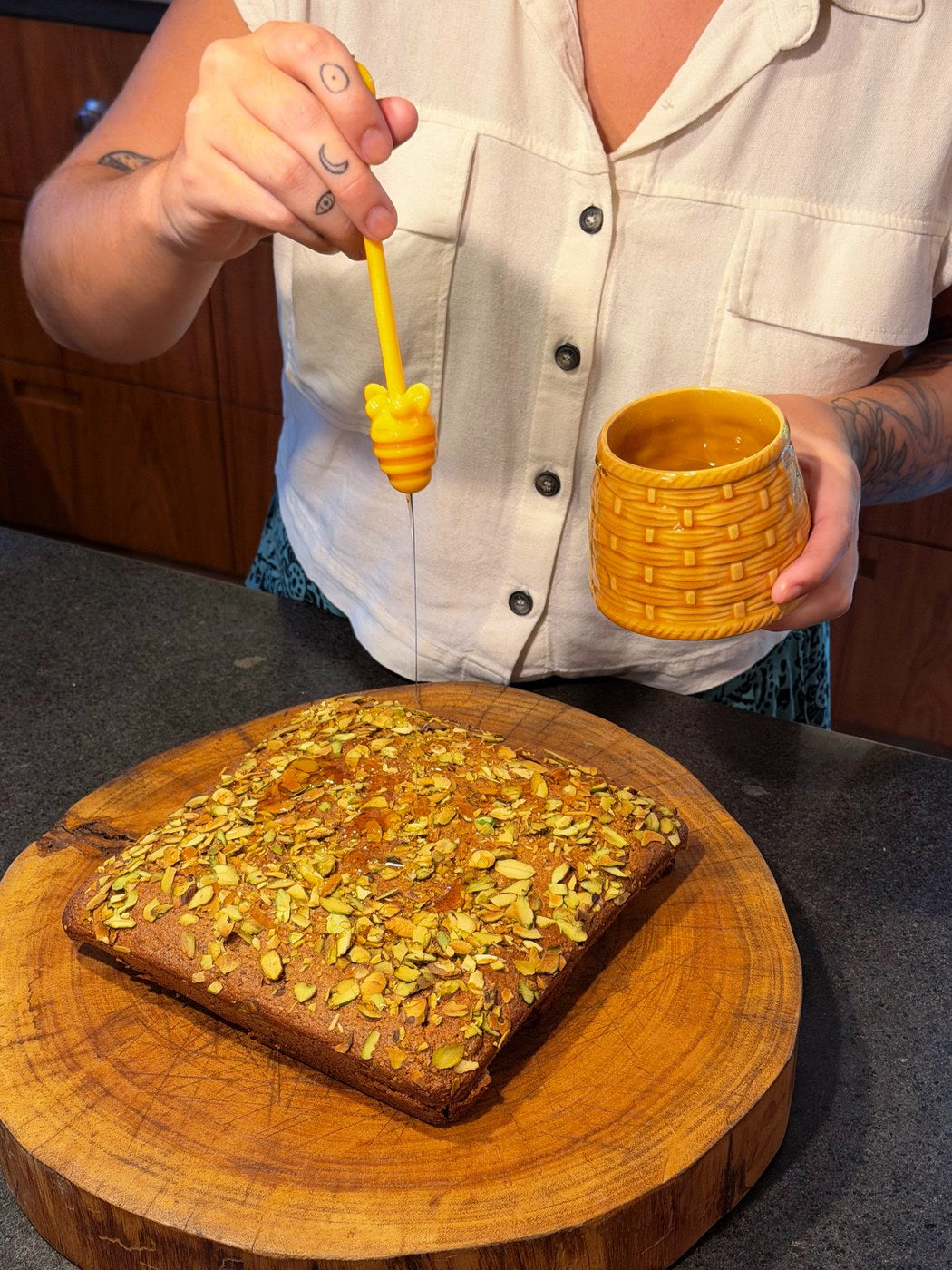 Bolo de Banana com Pistache